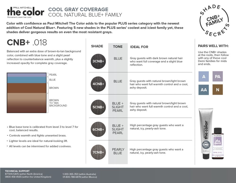 image of Paul Mitchell The Color Cool Natural Blue+ Family Shade Secrets