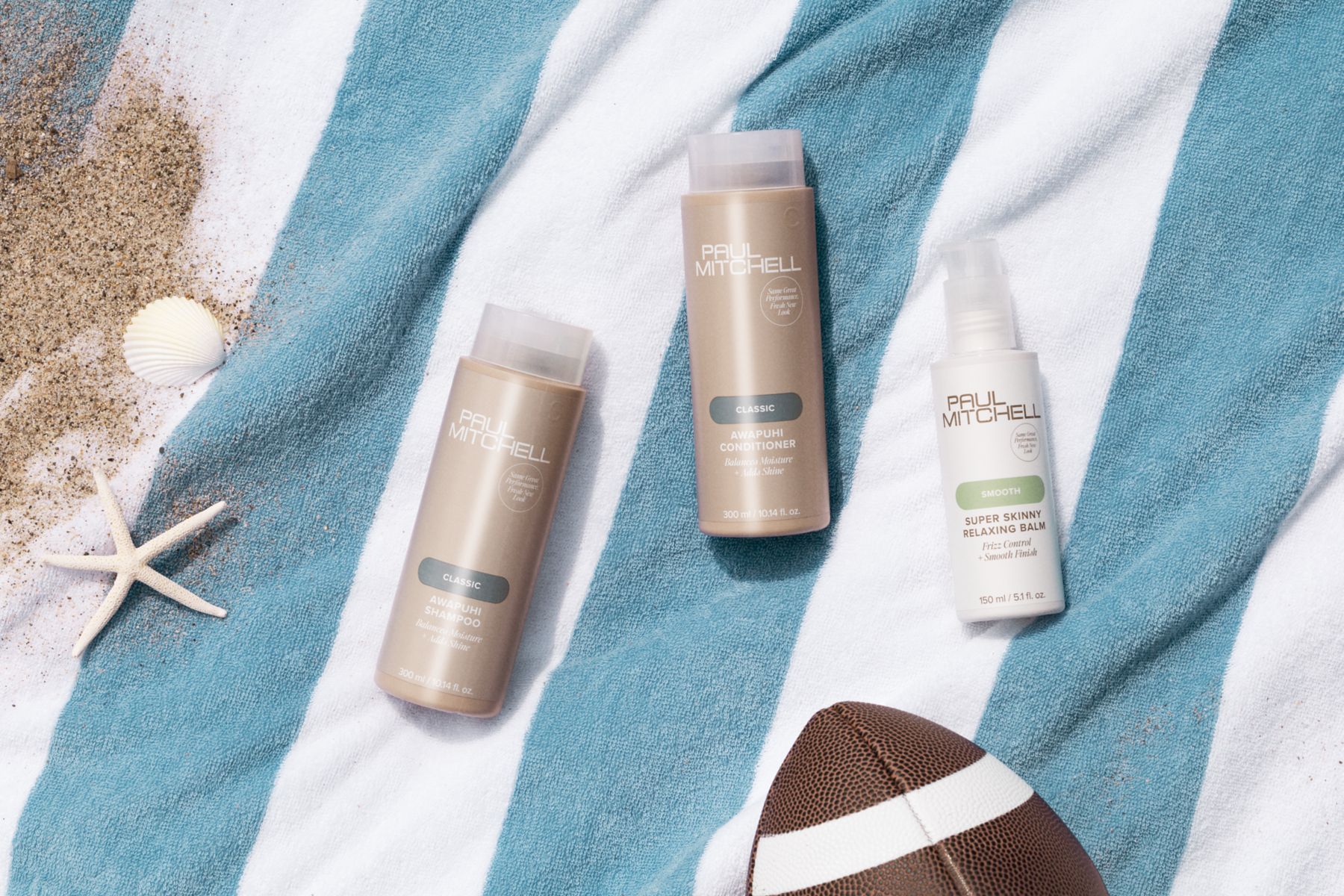 flatlay image of Awapuhi Shampoo, Awapuhi Conditioner and Super Skinny Relaxing Balm