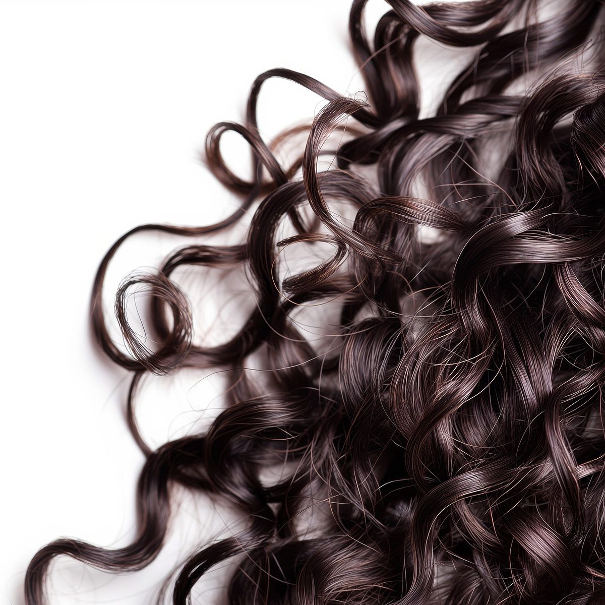 marco image of permed hair