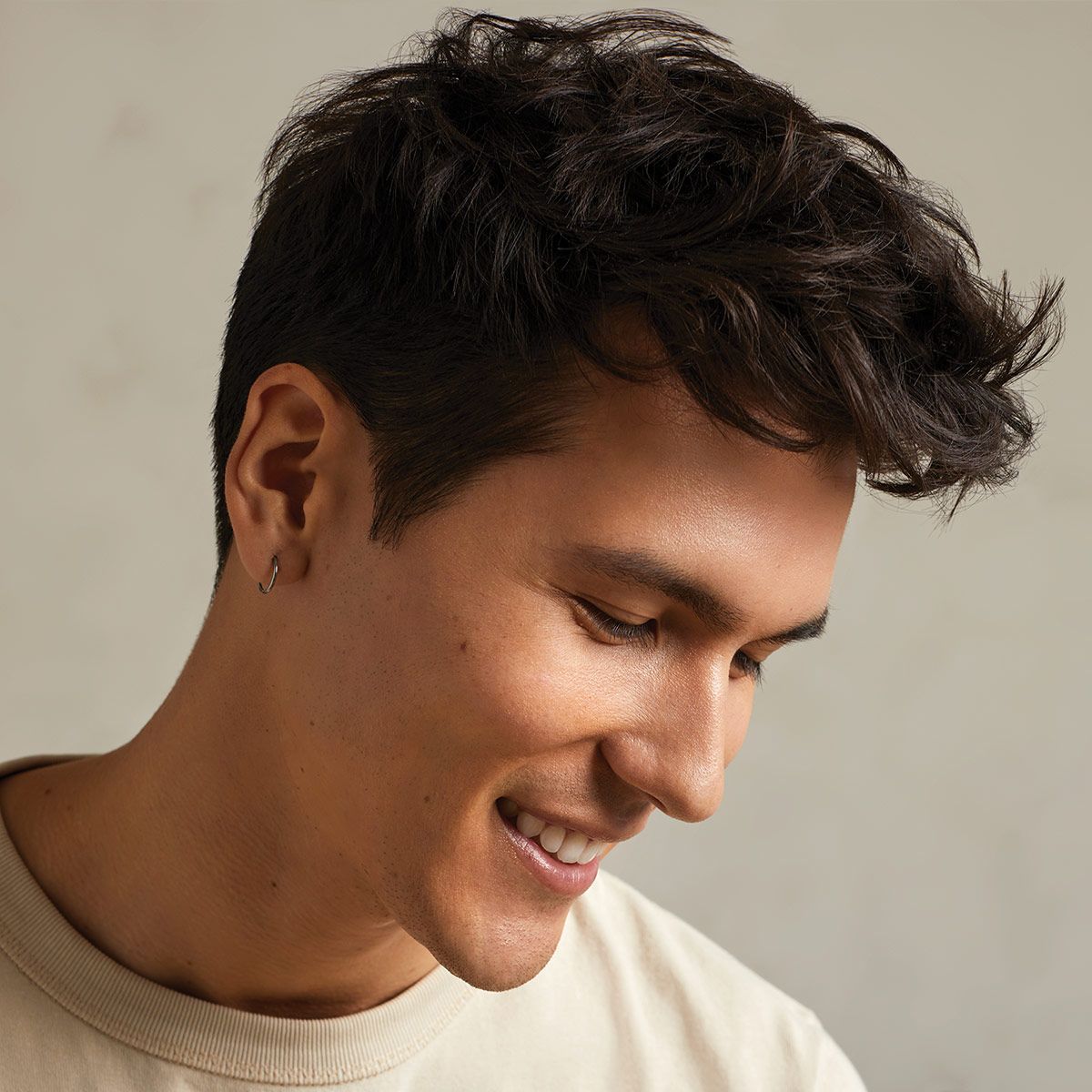 A man with brown hair