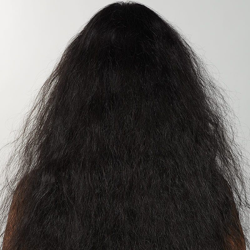image of a woman with dry, damaged hair