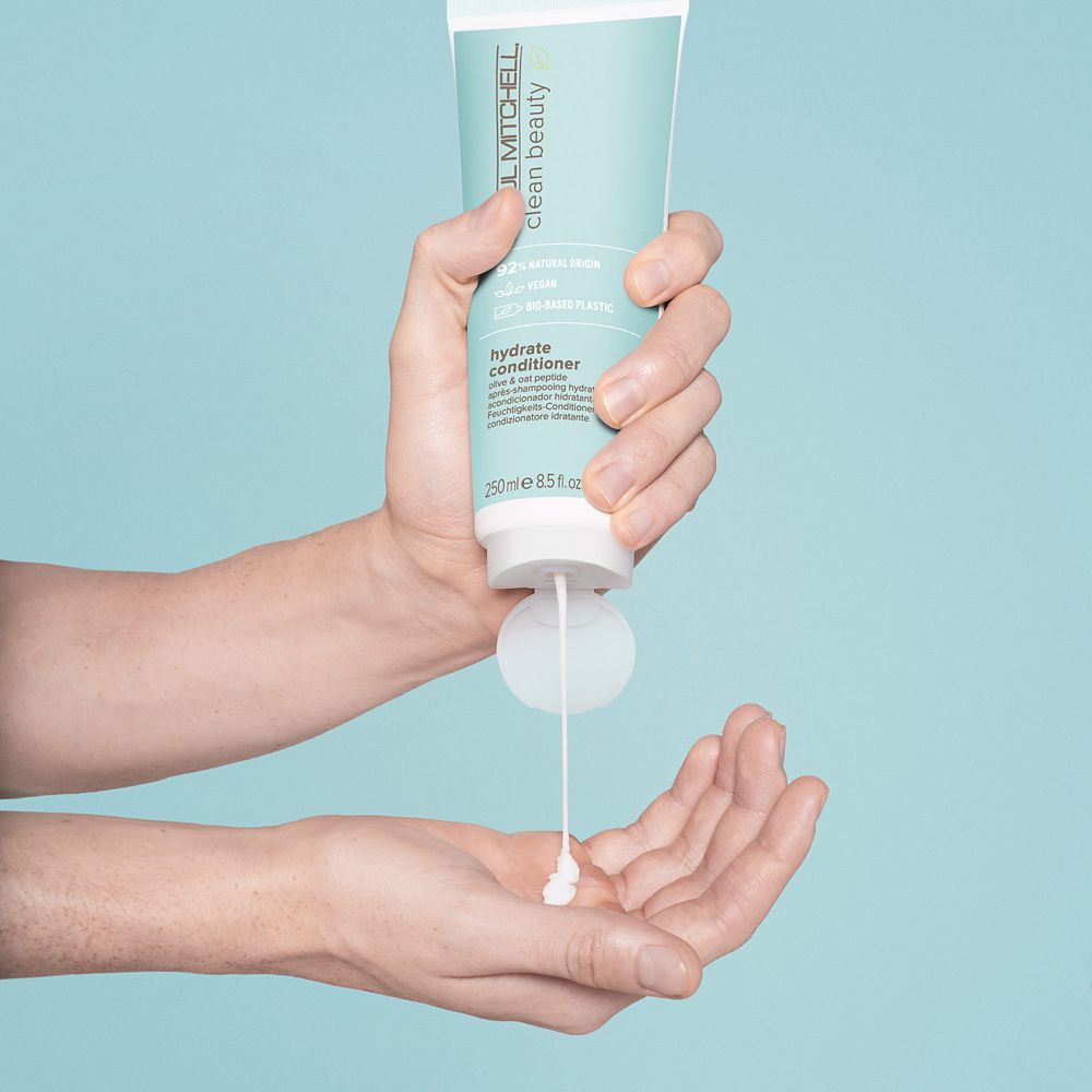 a bottle of Clean Beauty Hydrate Conditioner