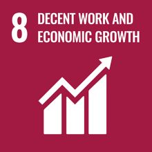 Decent Work and Economic Growth Sustainable Development Goal badge