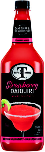 Mr & Mrs T Strawberry Daiquiri-Margarita Mix bottle