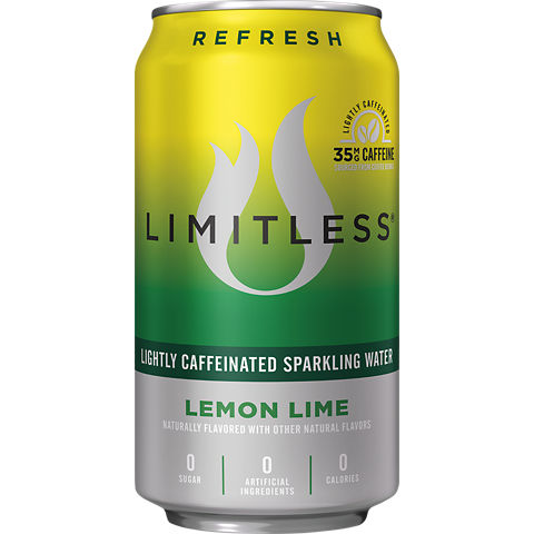 Limitless® Lemon Lime Flavored Lightly Caffeinated Sparkling