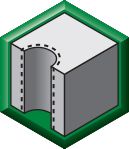 Reaming Through Hole Icon