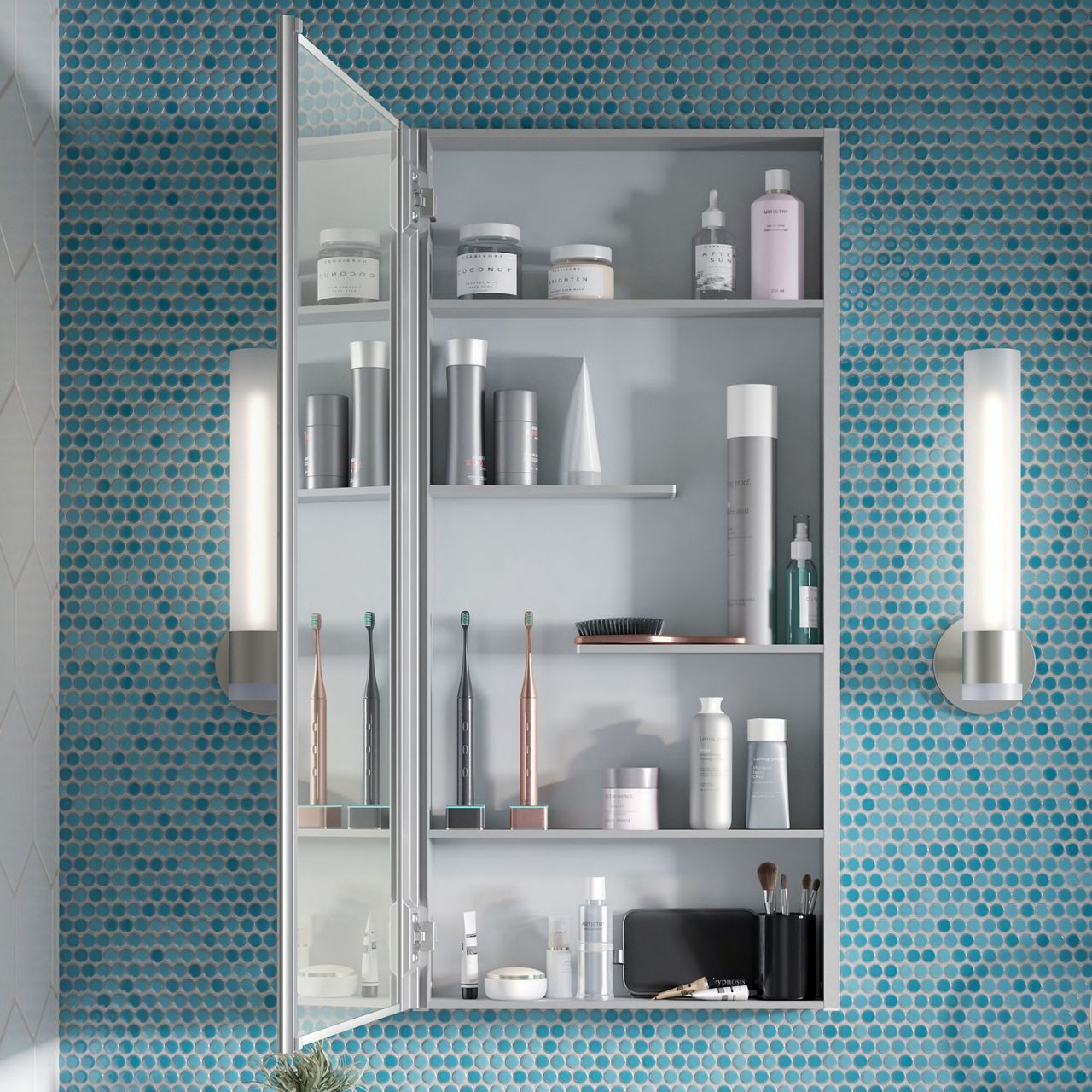 Protect your cabinet mirror and items stored inside with hinges that ensure a soft close every time.