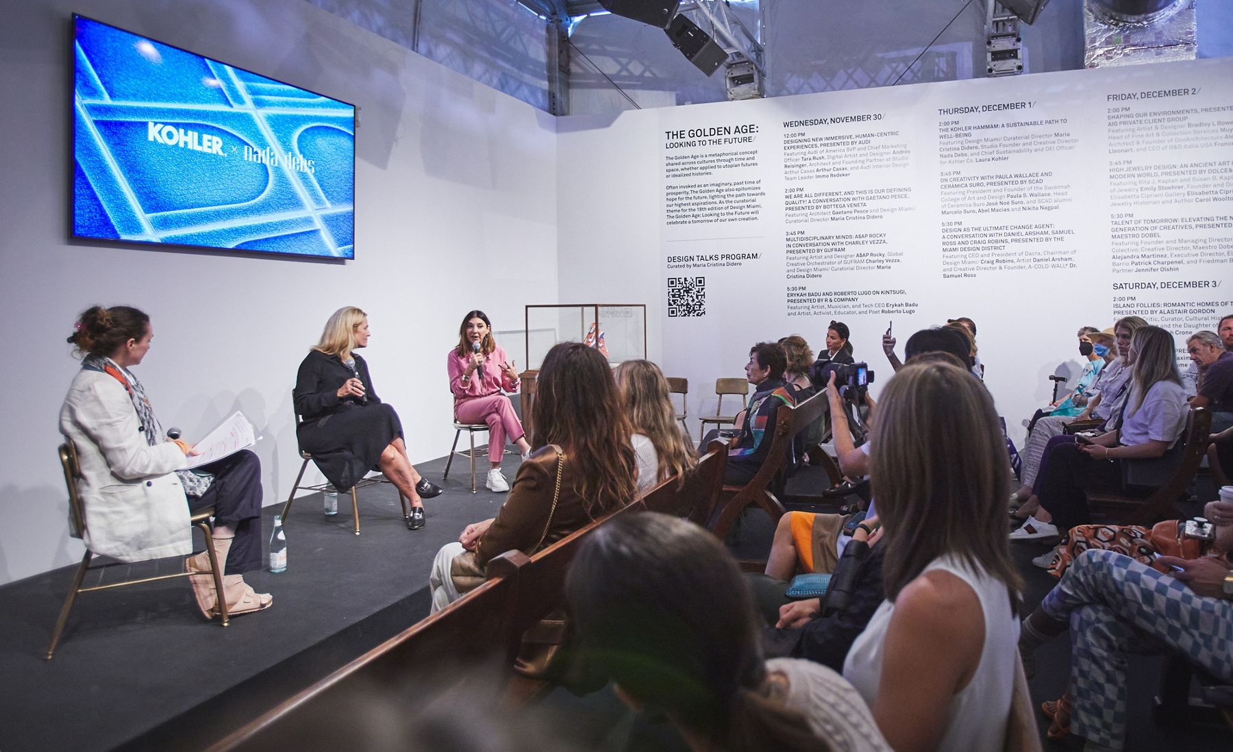 Nada Debs and Laura Kohler leading a discussion at the Design Miami event.