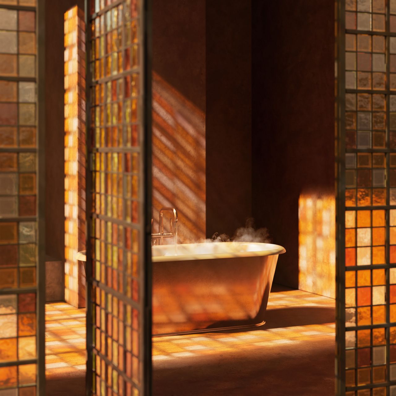 The new C4 freestanding bath, constructed from a cast iron core with hand-applied interior enamel and exterior copper cladding.