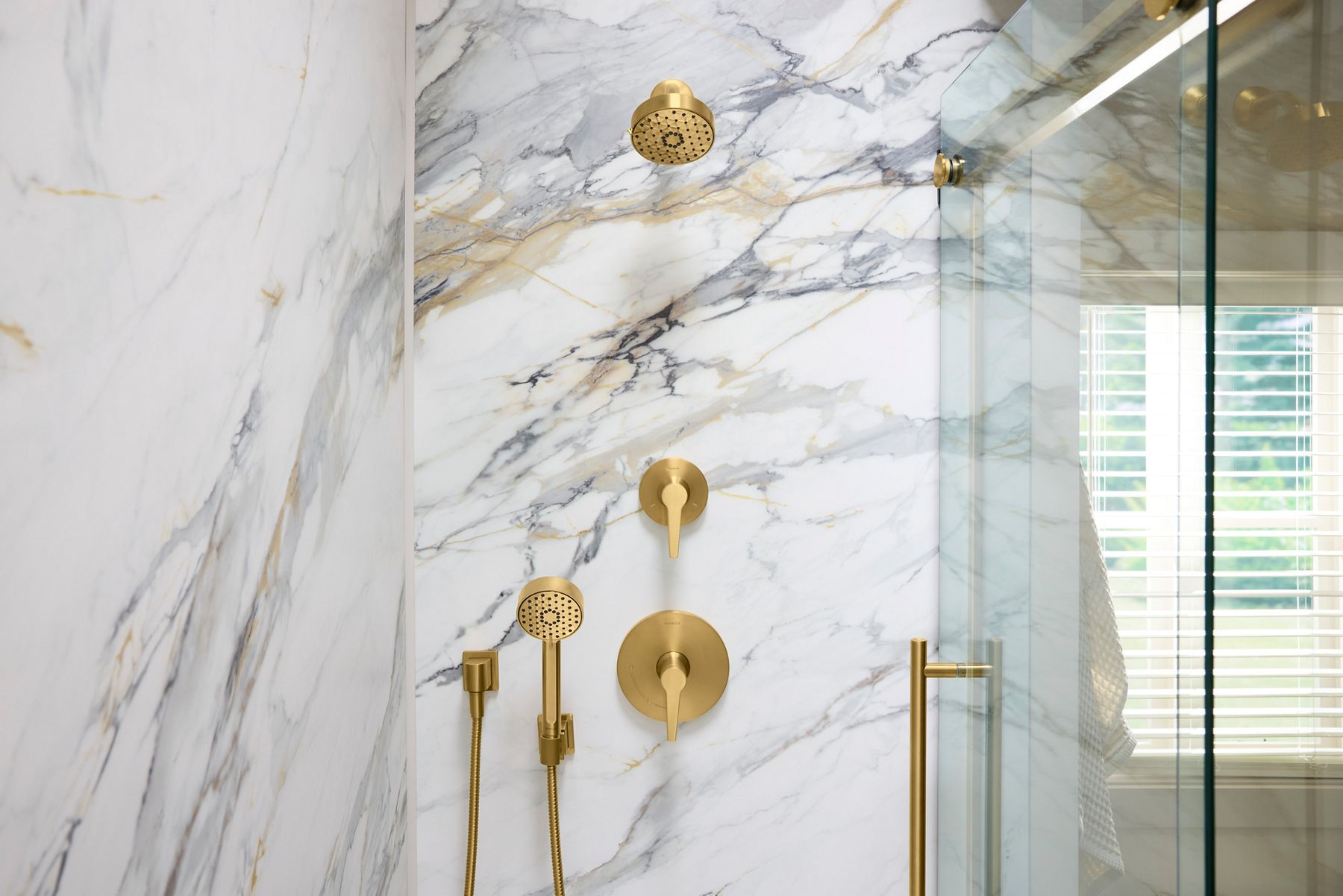 An elegant Kohler shower