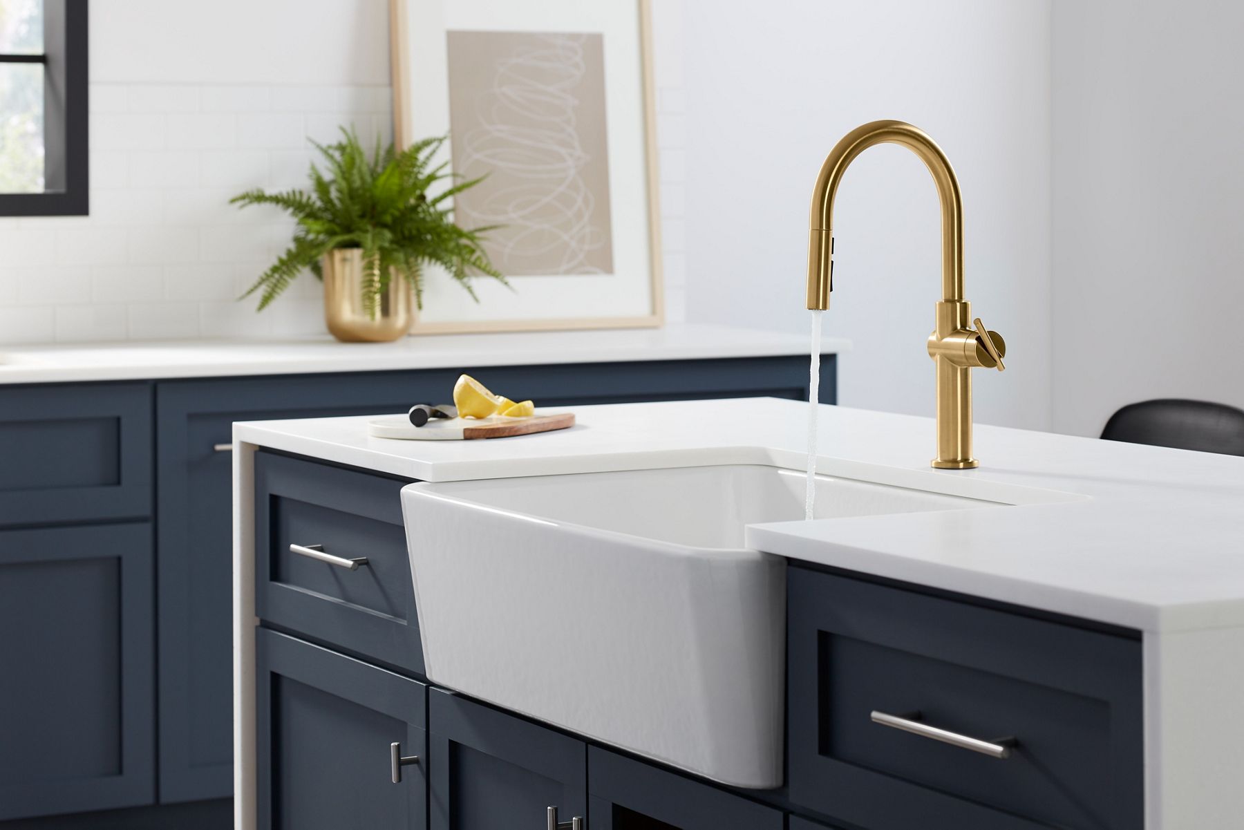 A Crue voice-control faucet.
