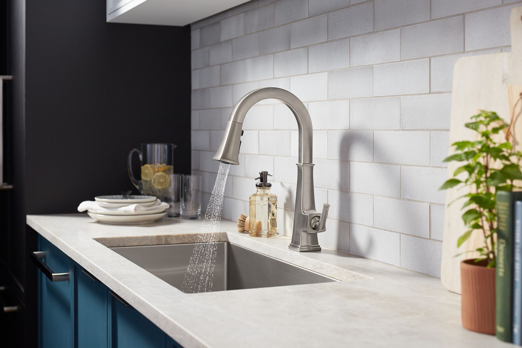 A Riff voice-control faucet.