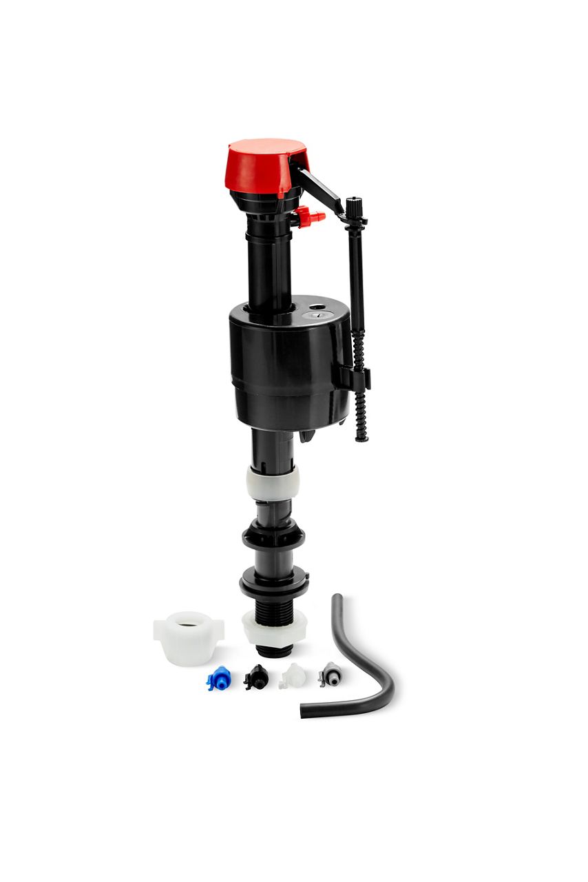 A toilet flushing mechanism against a white background.