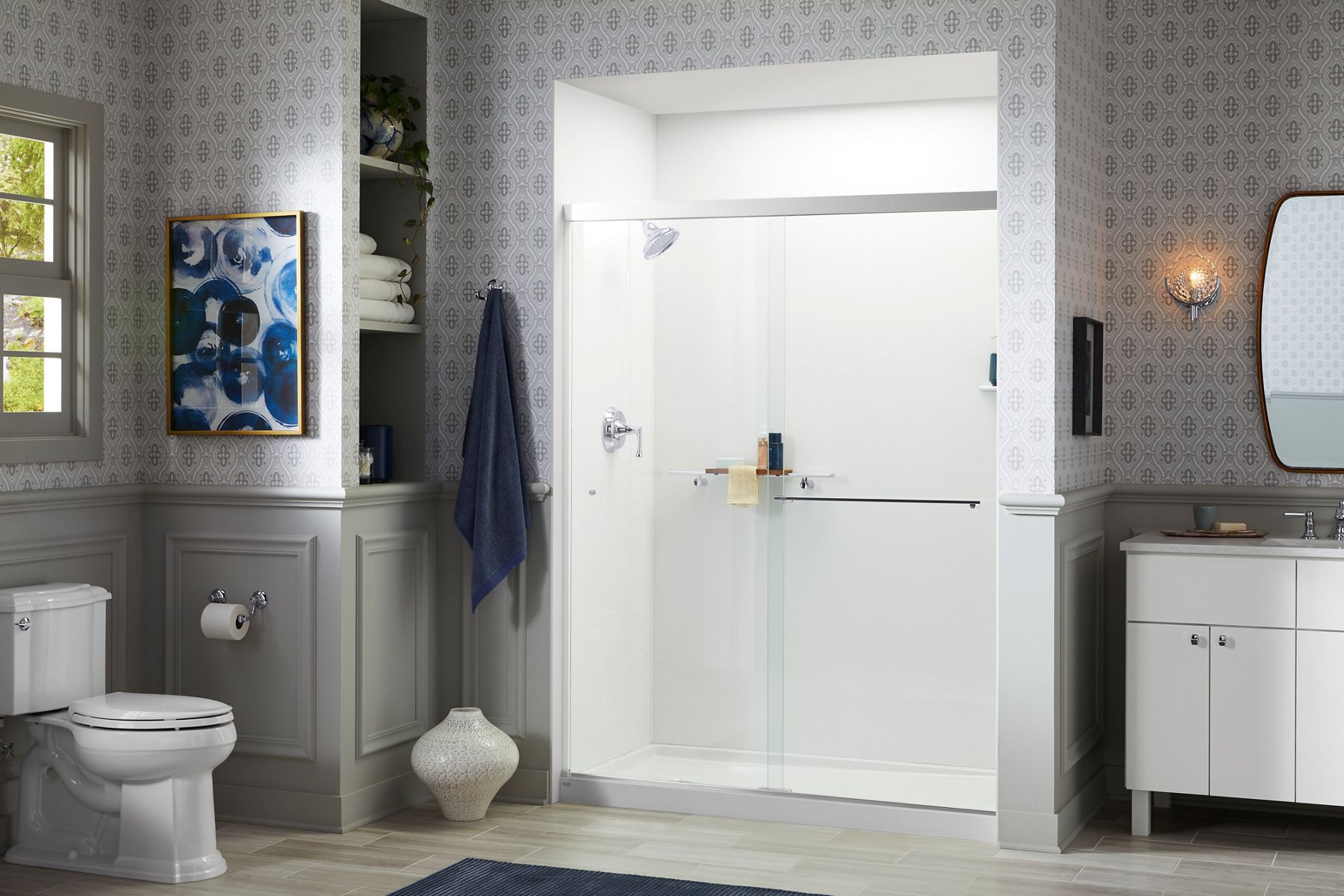 An elegant Kohler shower