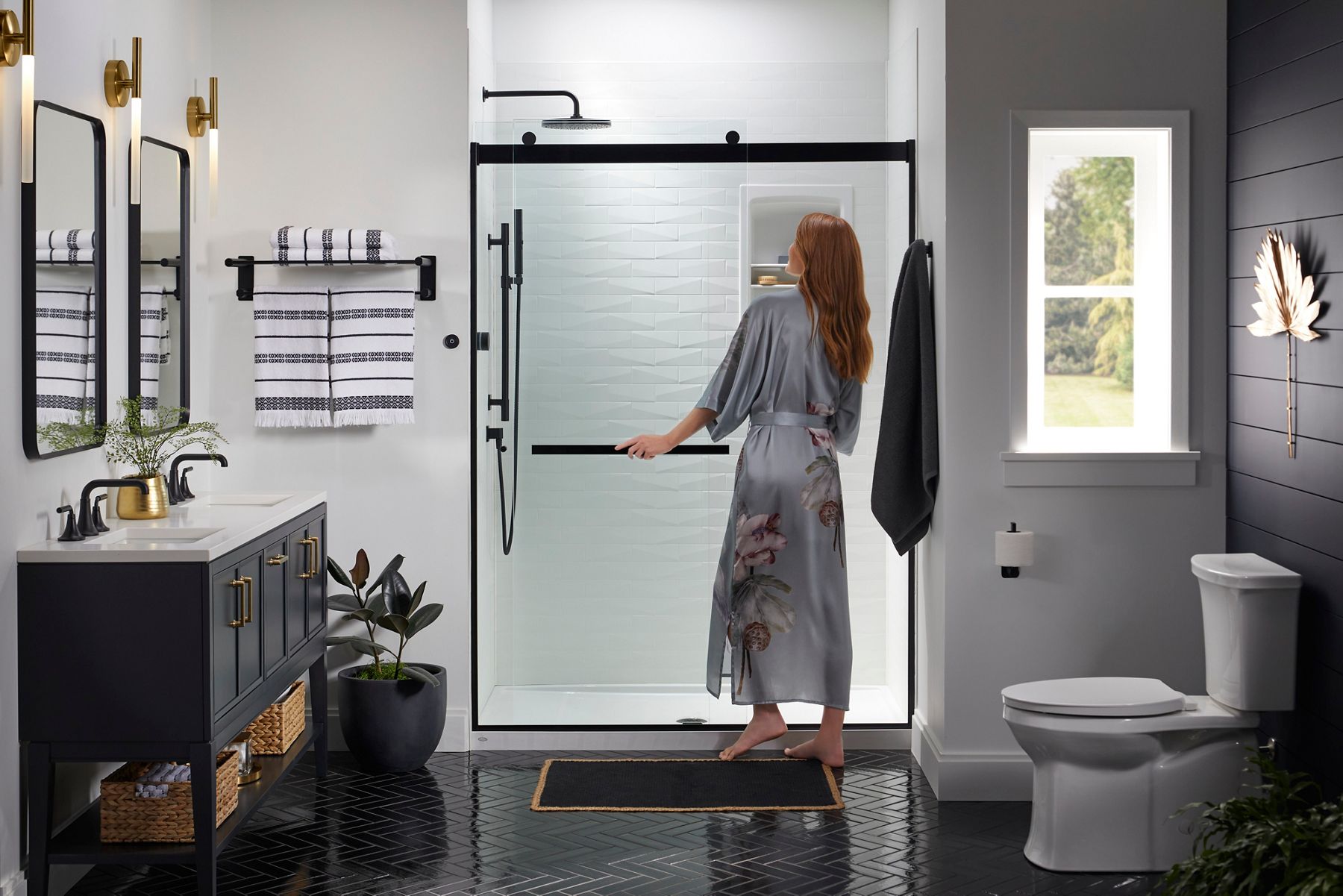 An elegant Kohler shower