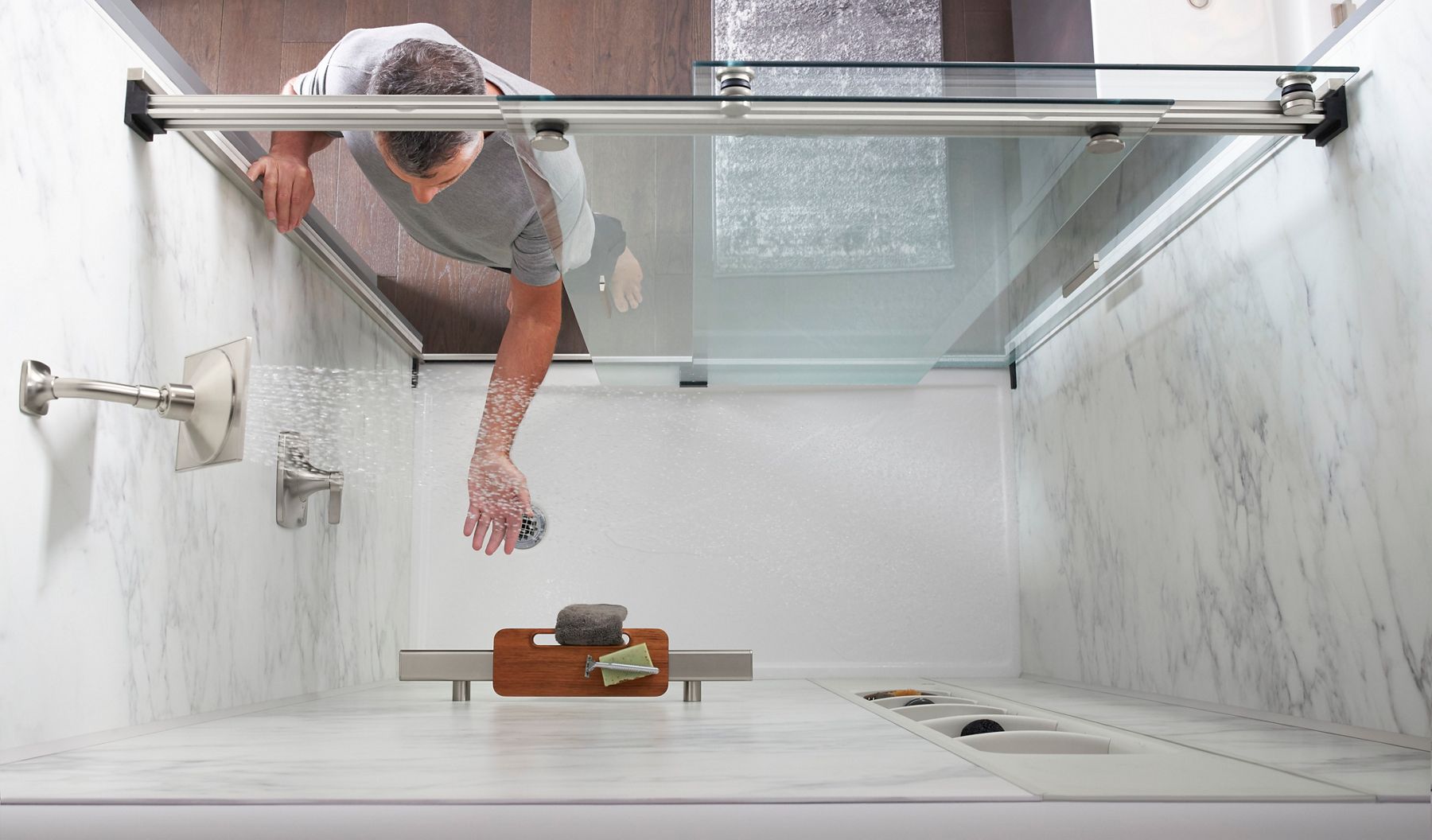 Kohler Shower with overhead view