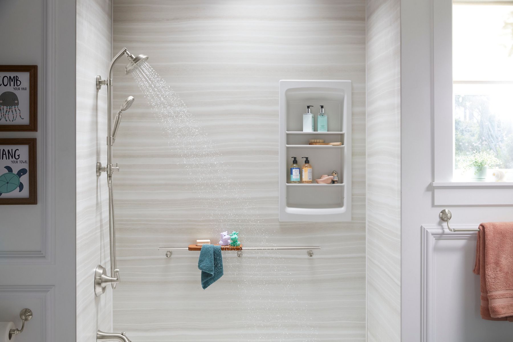 A completed Kohler shower installation