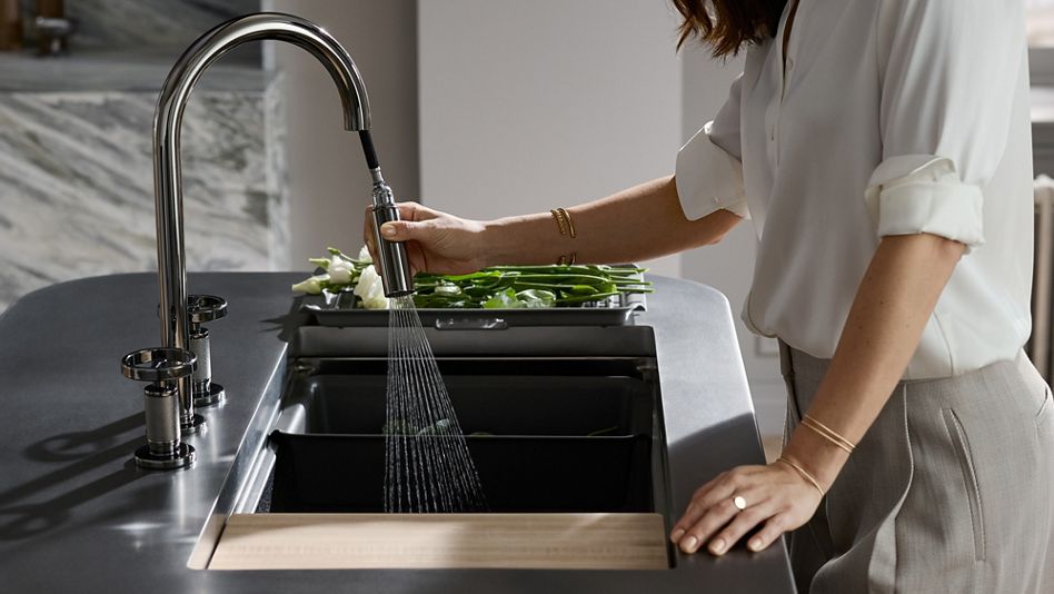 Billet Pull-Down Kitchen Faucet | K-28671-9 | KOHLER