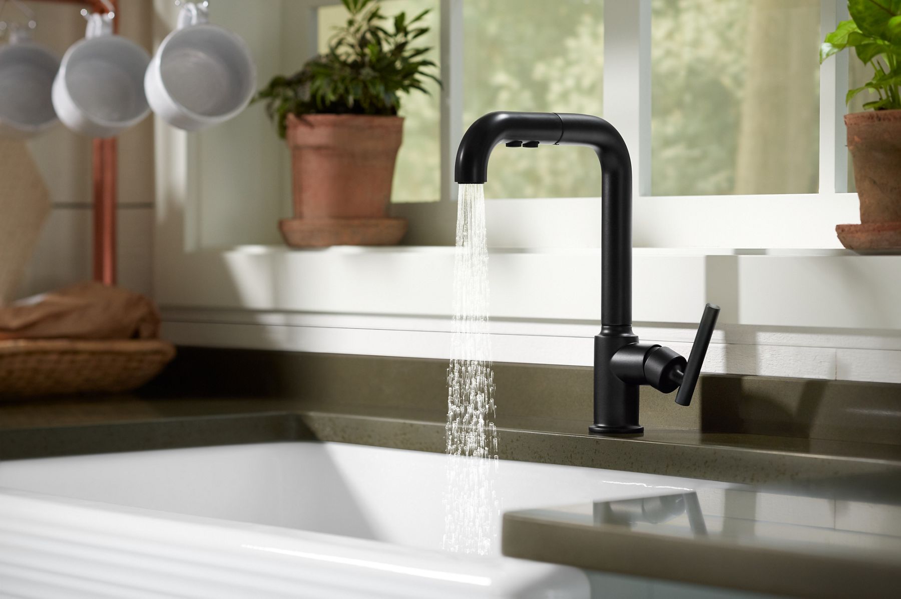 A Purist faucet in matte black