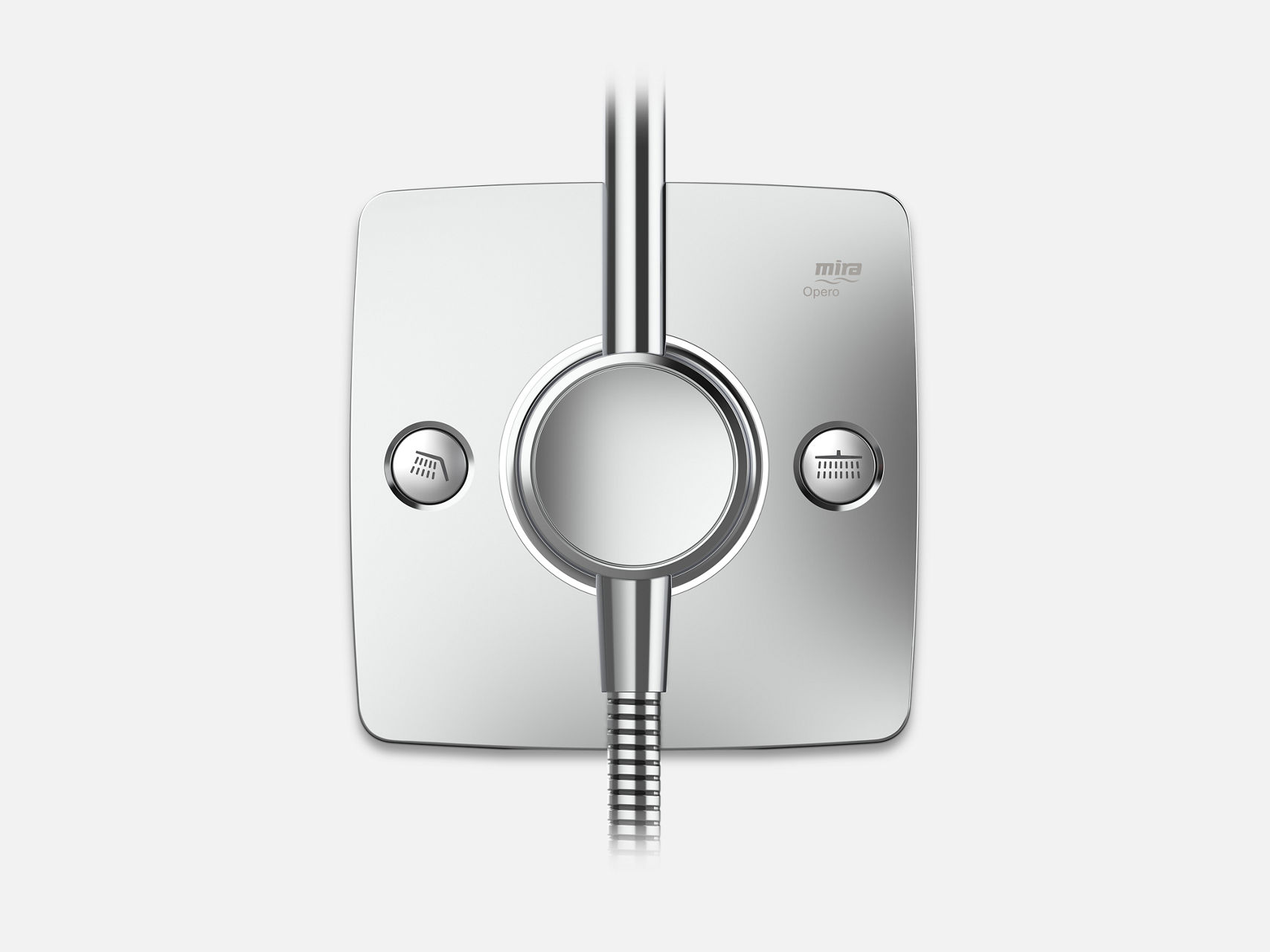 An Opero mixer shower in Chrome colour.