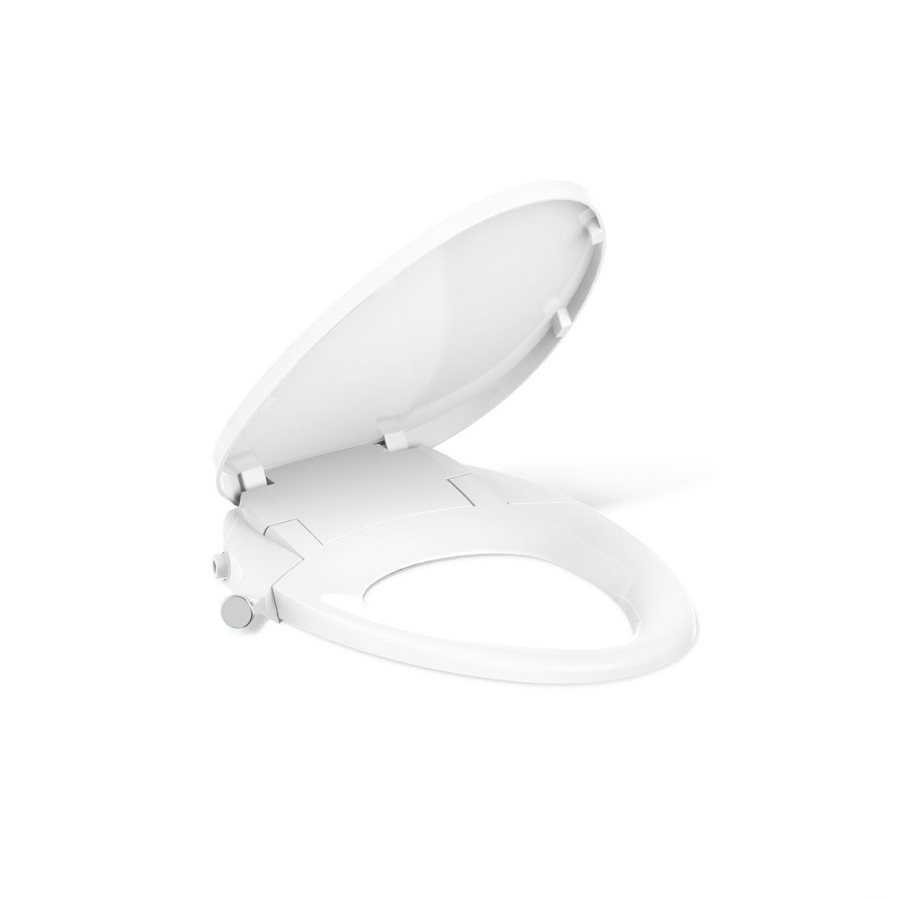 KOHLER PureWash M325 bidet seat with lid open, shown in white on a clean background