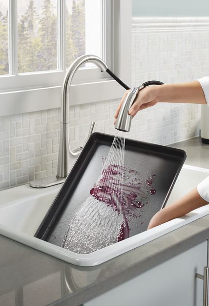 3-in-1 Pull-Out Kitchen Faucet - Hot, Cold & Pure Water, Chrome Finish, Single Hole Mount