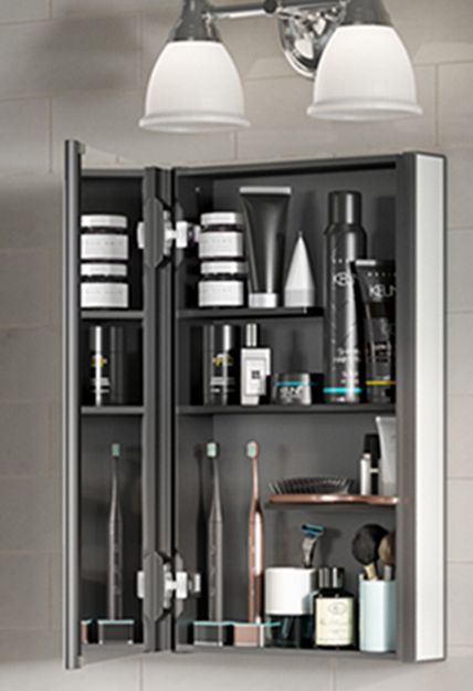 Kohler Medizinschrank K-81144-DA1 Rahmenlos Aufputz – 76,2x61cm Mit Spiegeltür & Glasregalen