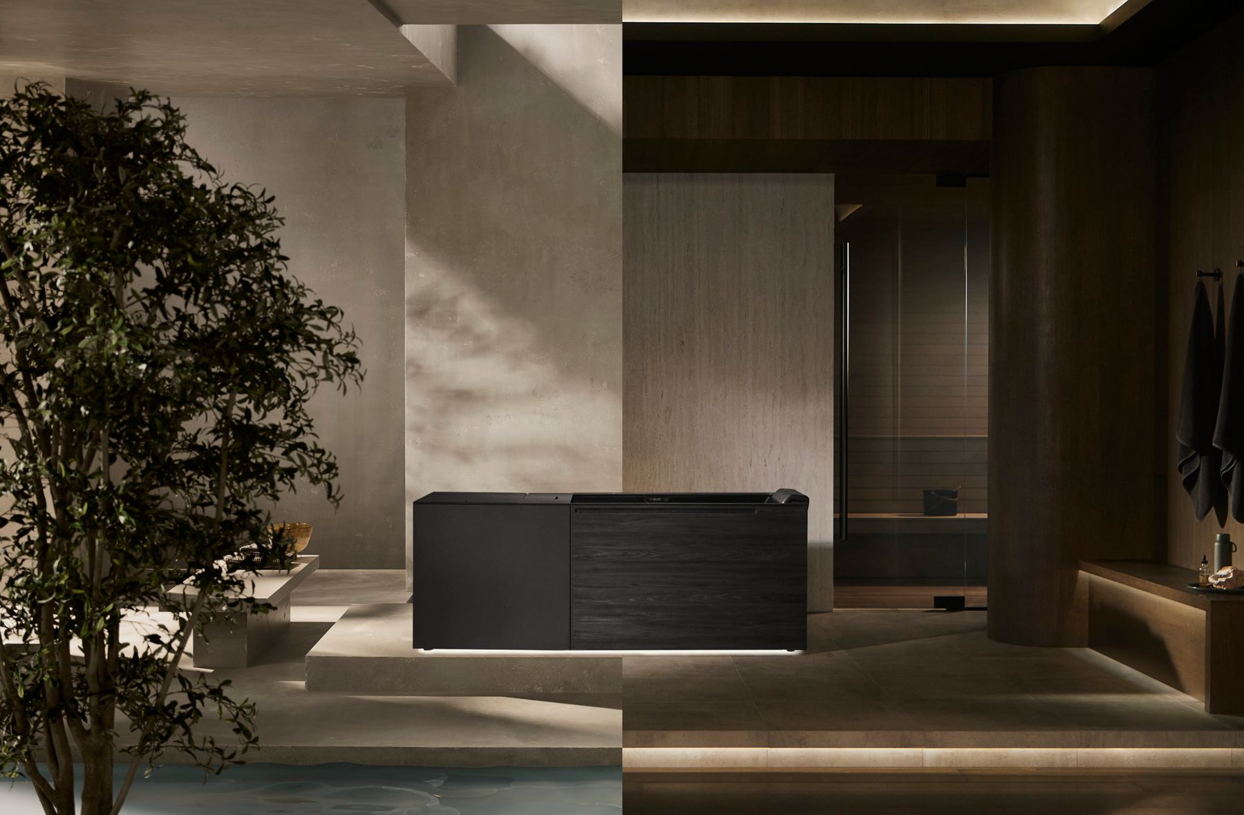 The Kohler Ice Bath shown in either an indoor or outdoor space.