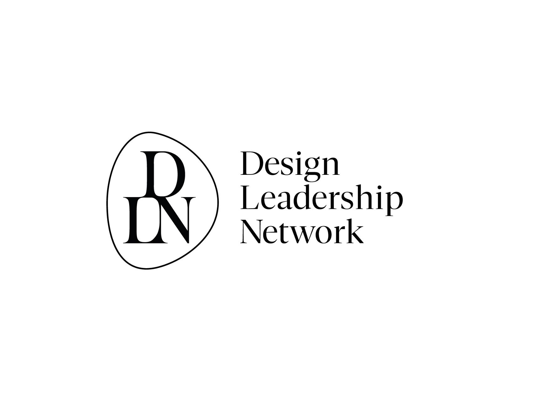 Logo for the Design Leadership Network featuring their name and a circled acronym.