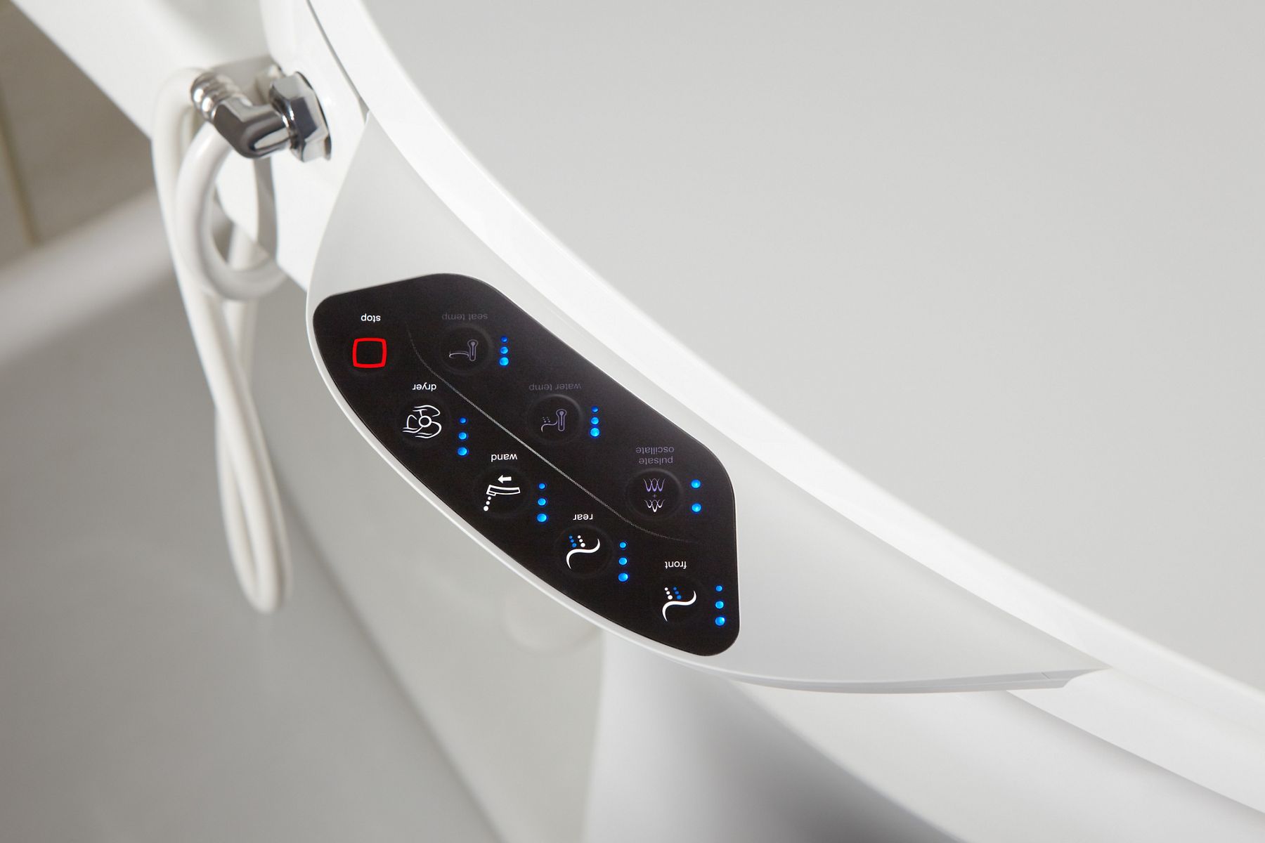 The control panel on a KOHLER bidet seat.