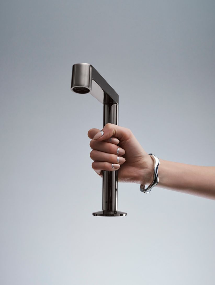 Components Tall Bathroom Sink Spout with Ribbon Design | K-77966