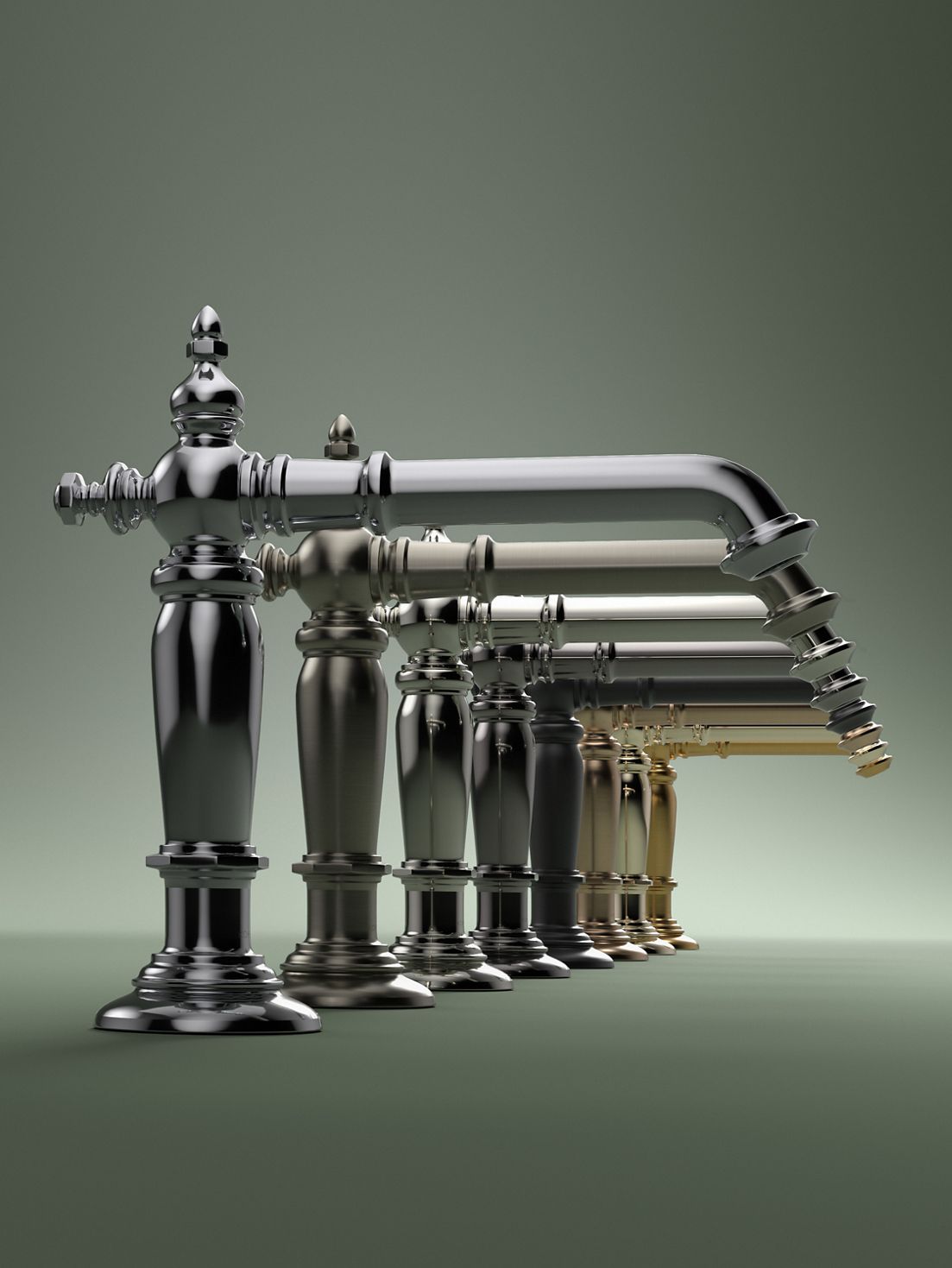 Artifacts Bathroom Sink Cross Handles | K-98068-3 | KOHLER