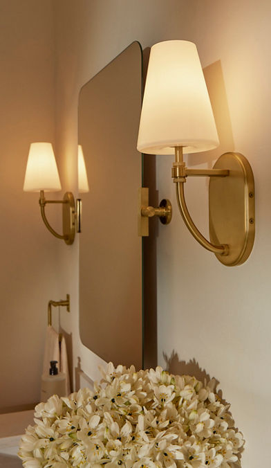 Kohler Bancroft Wandleuchte – Chrom Poliert, Mit Milchglasschirm, Für Feuchträume