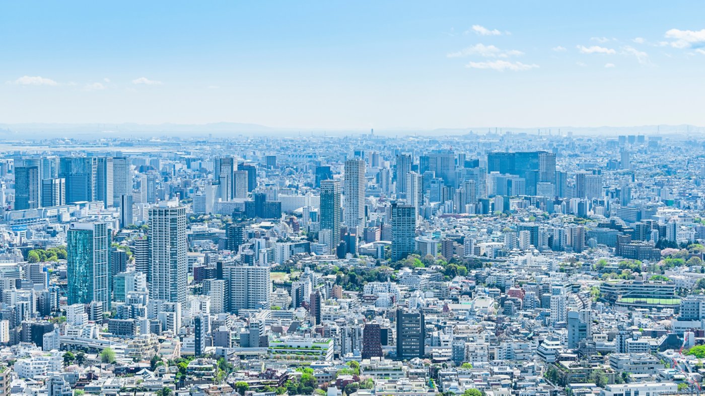 春の東京風景 Tokyo city skyline , Japan