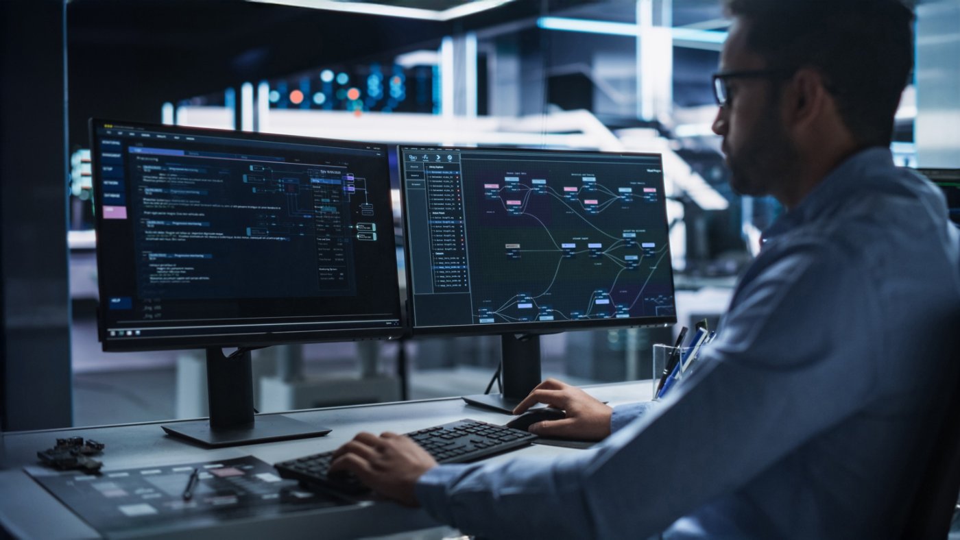 Man working on scaling business processes with Agentic AI