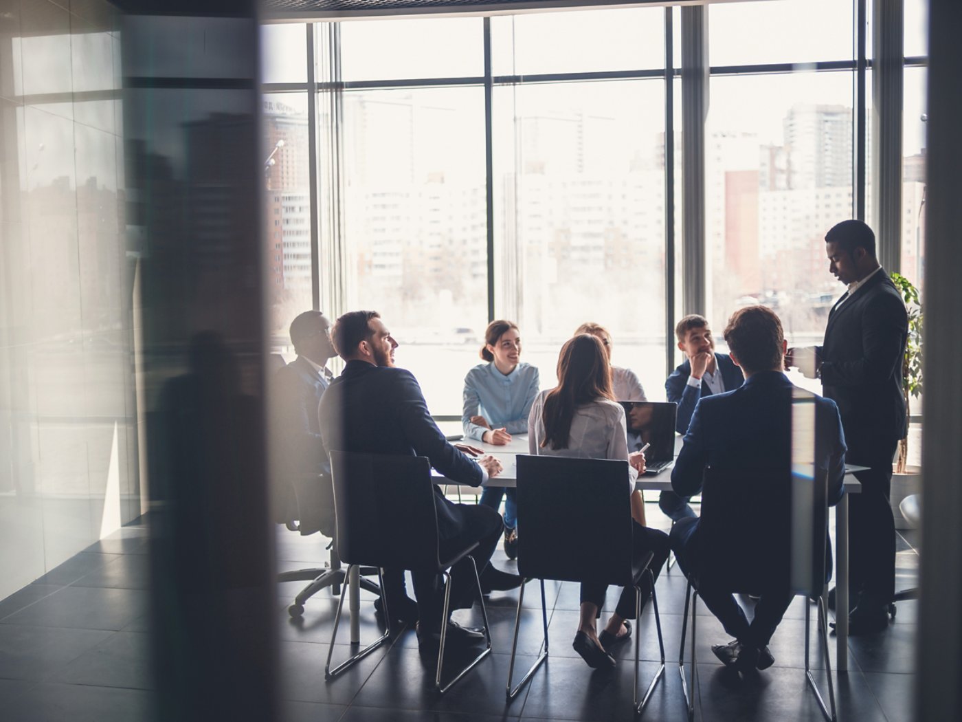 Business people working in conference room