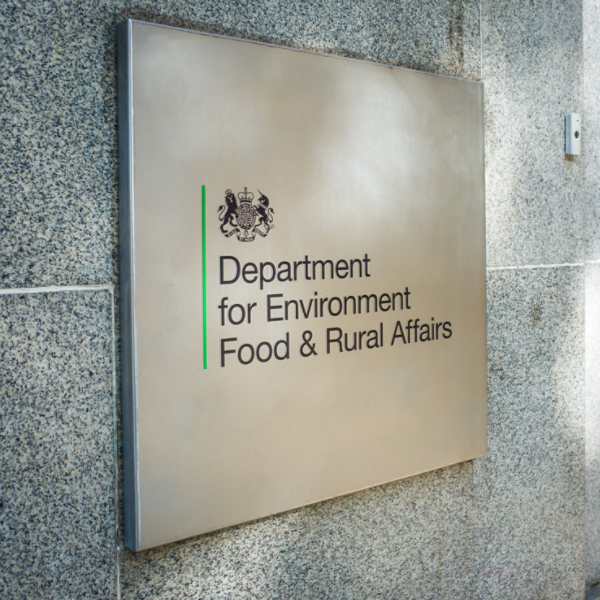 Sign on builidng that says Department for Environment Food and Rural Affairs