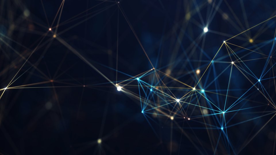 Abstract image of data connections points