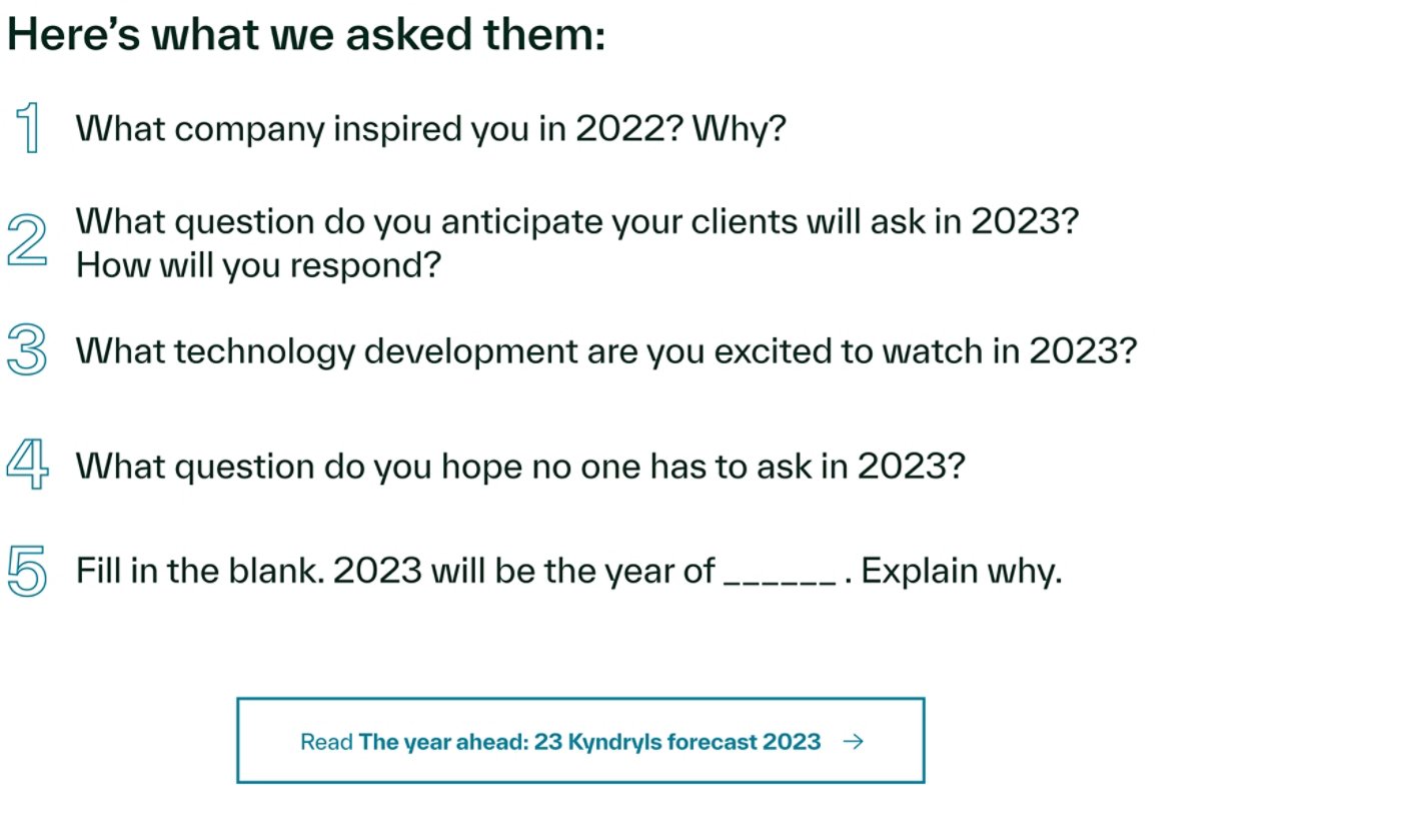 We asked 5 questions about trends, tech and ideas for 2023 and what they were excited about.