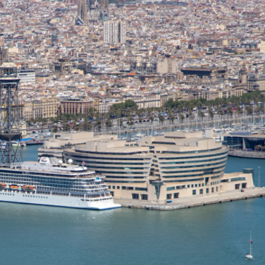 Cruise ship at Port of Barcelona 