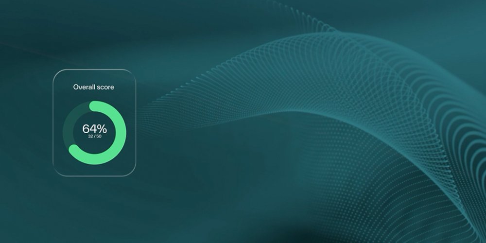 Abstract wave of data particles