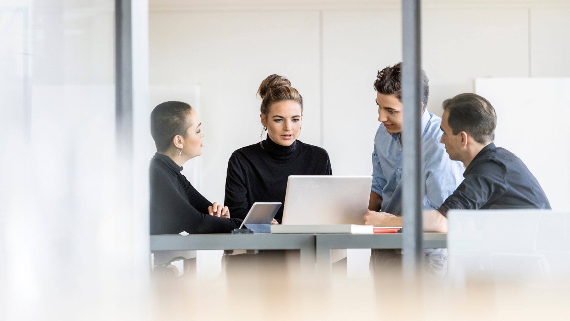 Young business people having a meeting in office