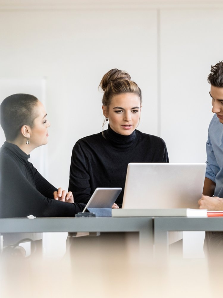 Young business people having a meeting in office