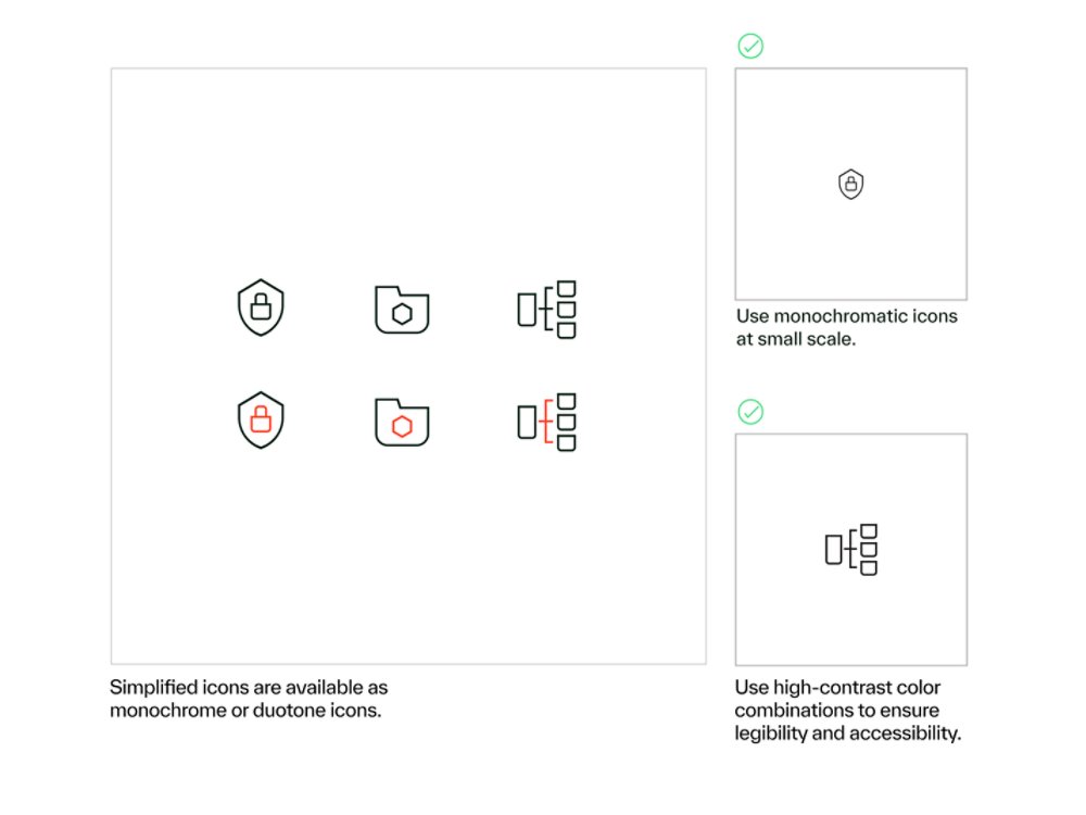 Approved simplified icons
