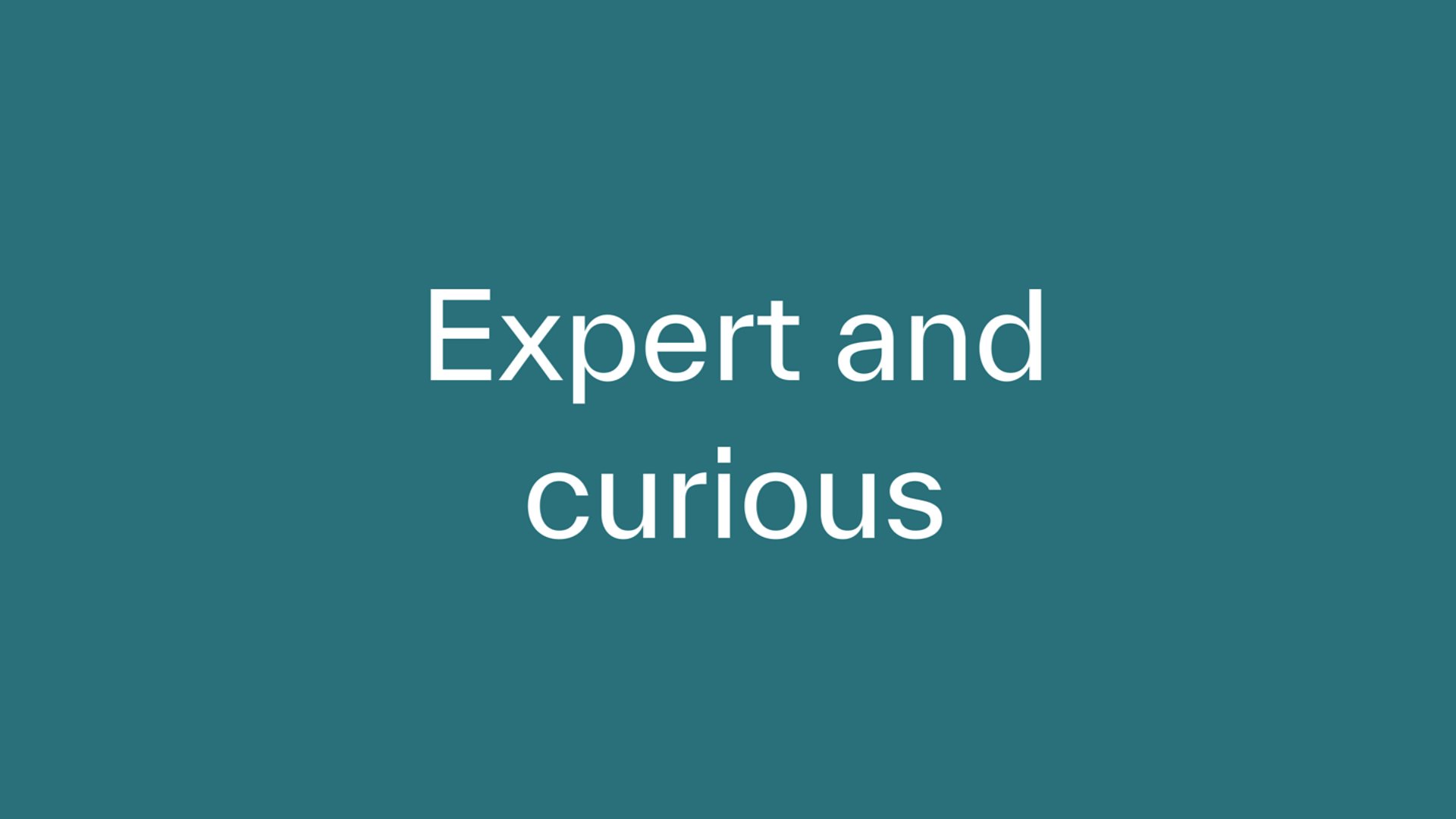 Expert and curious text