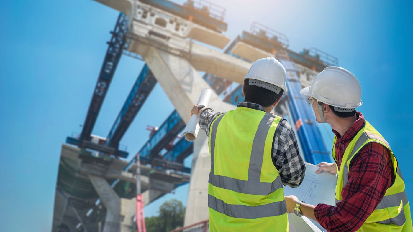 Civil engineer project expressway construction work