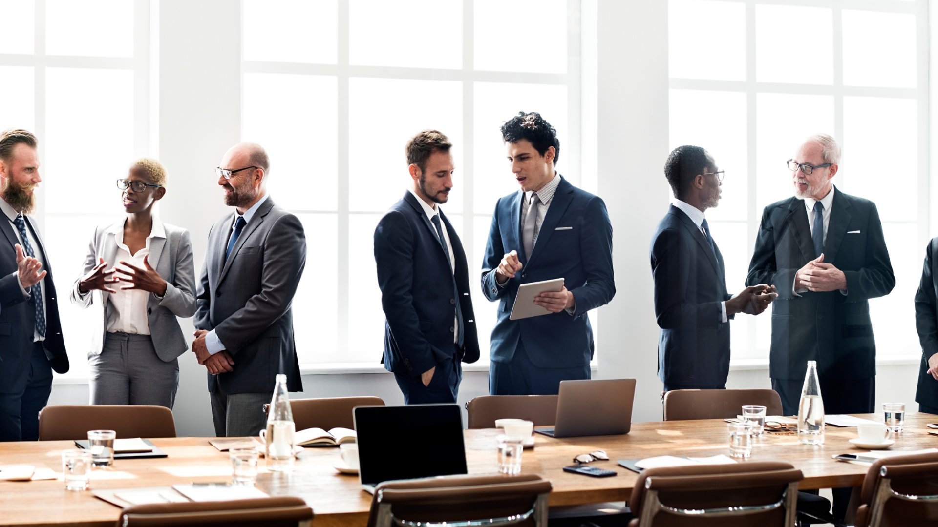 Diverse business people in a meeting