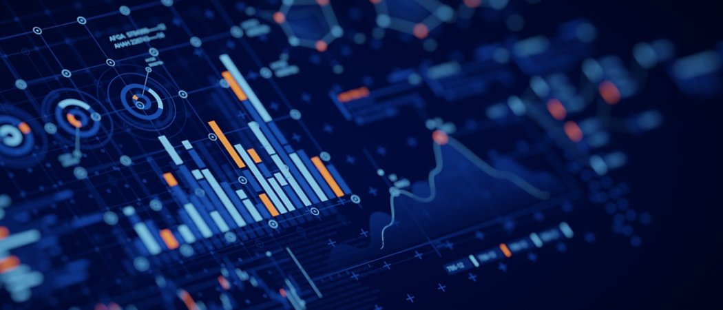 Financial data document graph chart report statistic marketing research development  planning management strategy analysis accounting. Financial business technology hologram concept. 3d rendering.