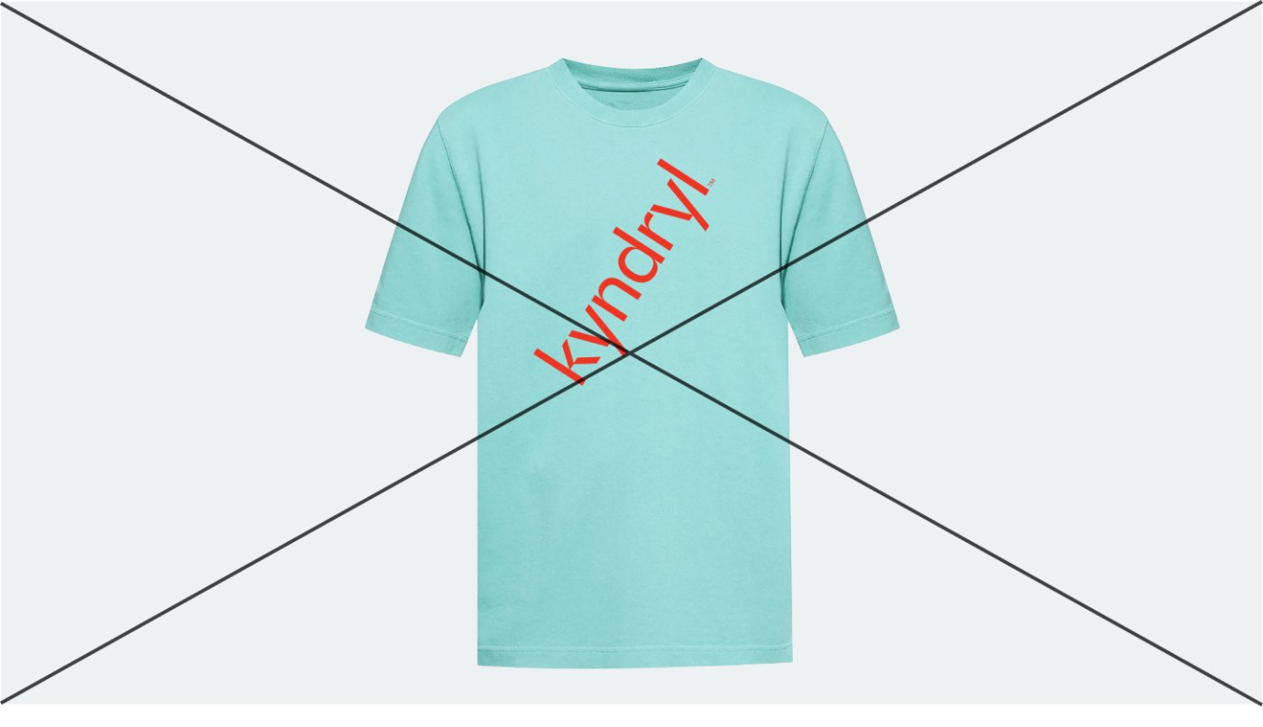 Do not make the logo slated on apparel