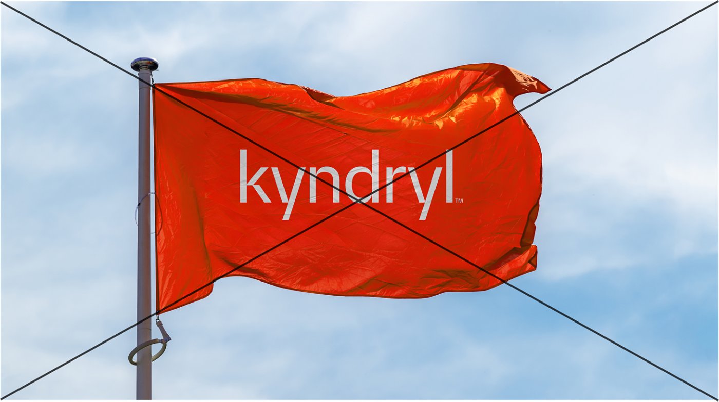 Do not put kyndryl logo on flags
